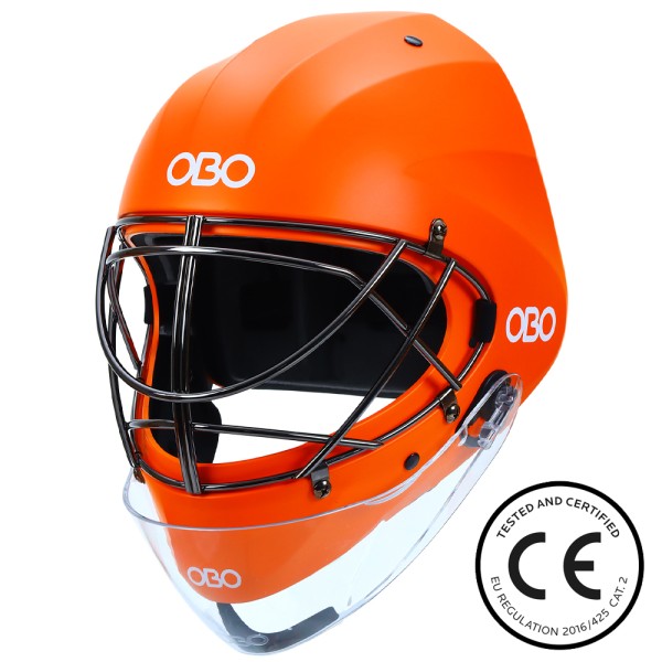 OBO ABS Helmet – Casque gardien de hockey orange | Protection certifiée CE