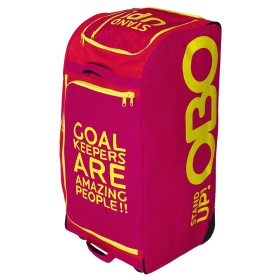 OBO Stand-Up Wheelie Bag Rouge/rose – Sac de gardien de hockey sur roulettes
