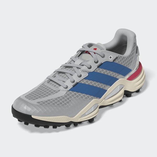adidas Adipower Hockey 4 Silver– Chaussures de Hockey sur Gazon Haute Performance biais 2
