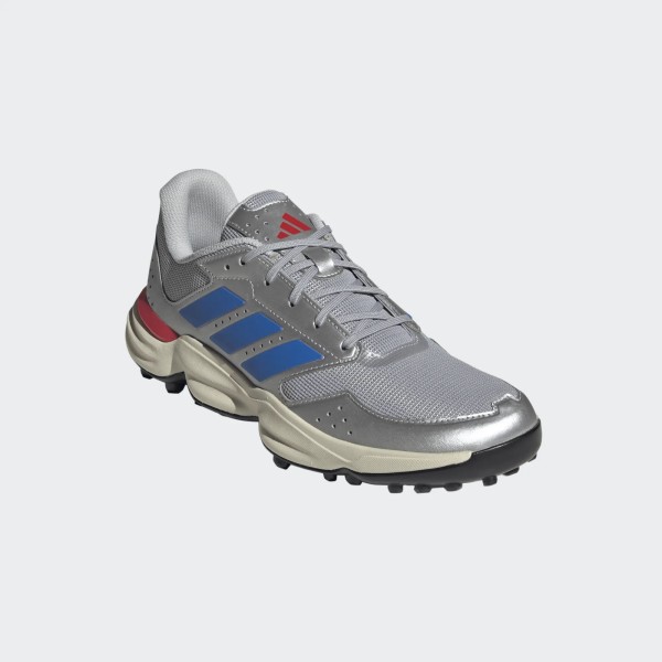 adidas adipower Hockey League Silver– Chaussures de Hockey sur Gazon biais