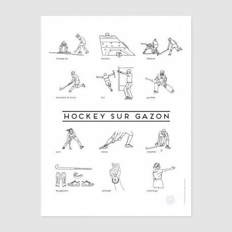 Coloriage XXL hockey sur gazon