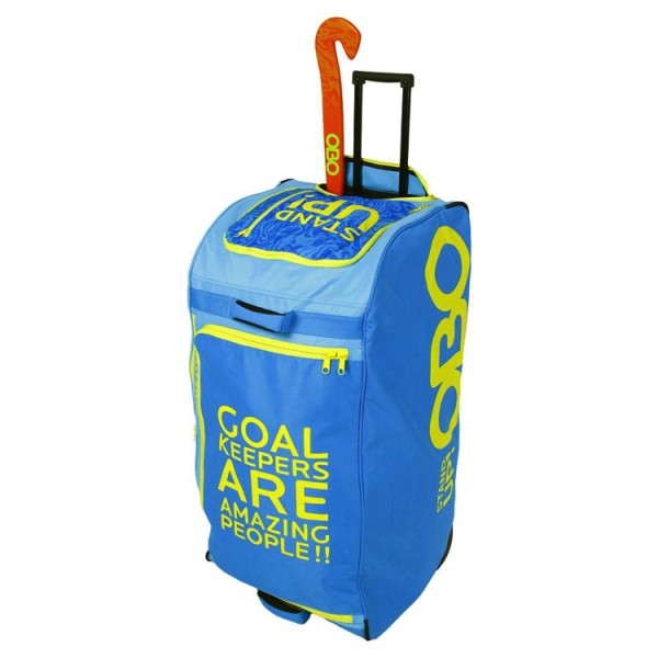 OBO Stand-Up Wheelie Bag Bleu – Sac de gardien de hockey sur roulettes
